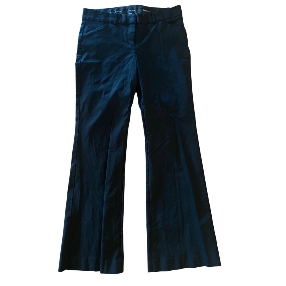 Express Editor Flare Pants Black Women's 8 Inseam 30.5" - Picture 2 of 8
